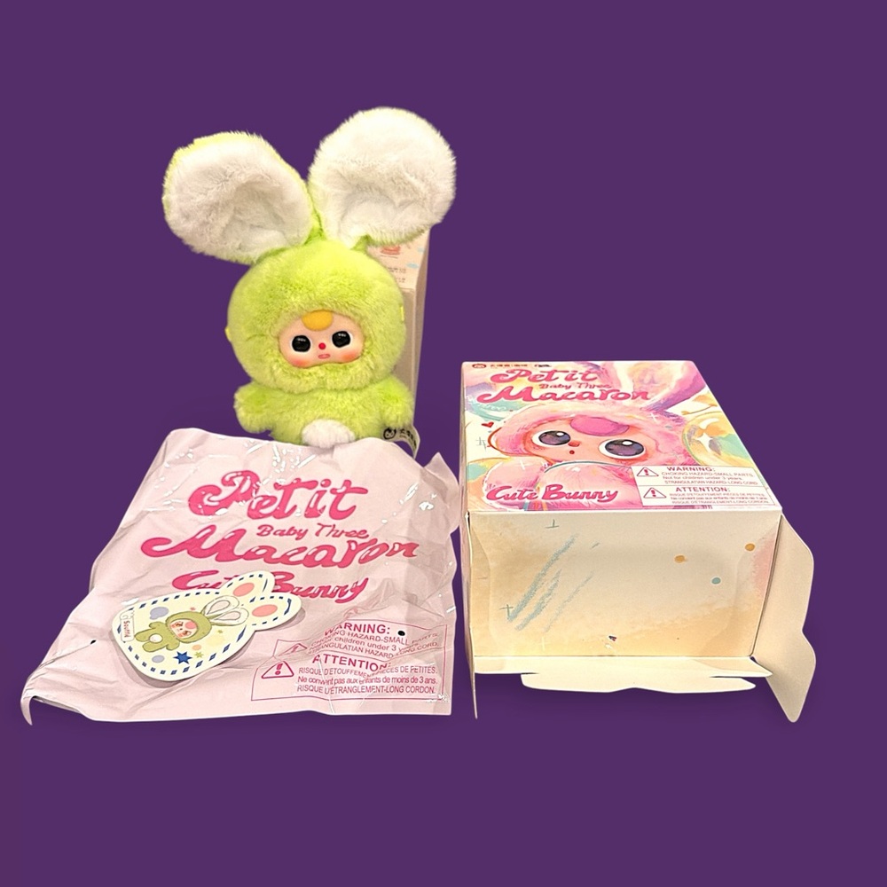 Baby Three Petit Macaron Cute Bunny Plush Pendant - Picture 8 of 16